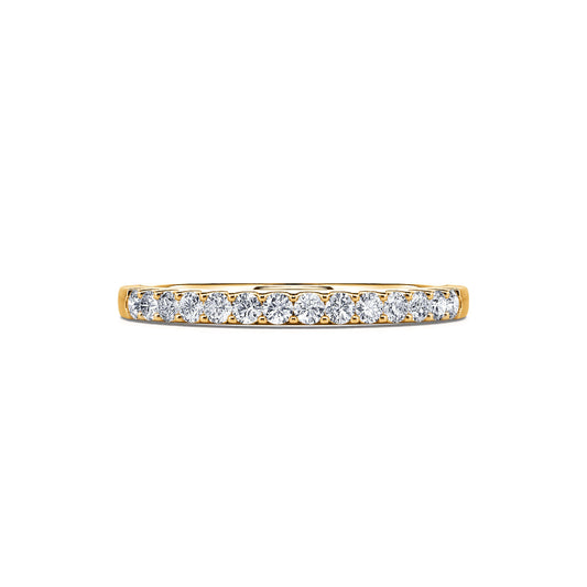Elsa - Alliance demi tour or jaune diamant #2