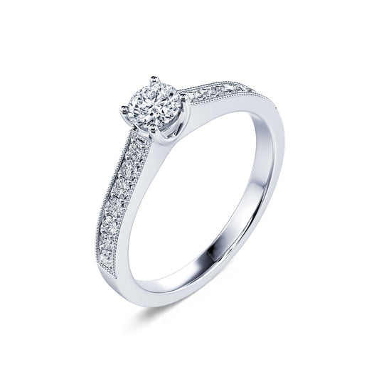 Emilie - Solitaire diamant platine #2