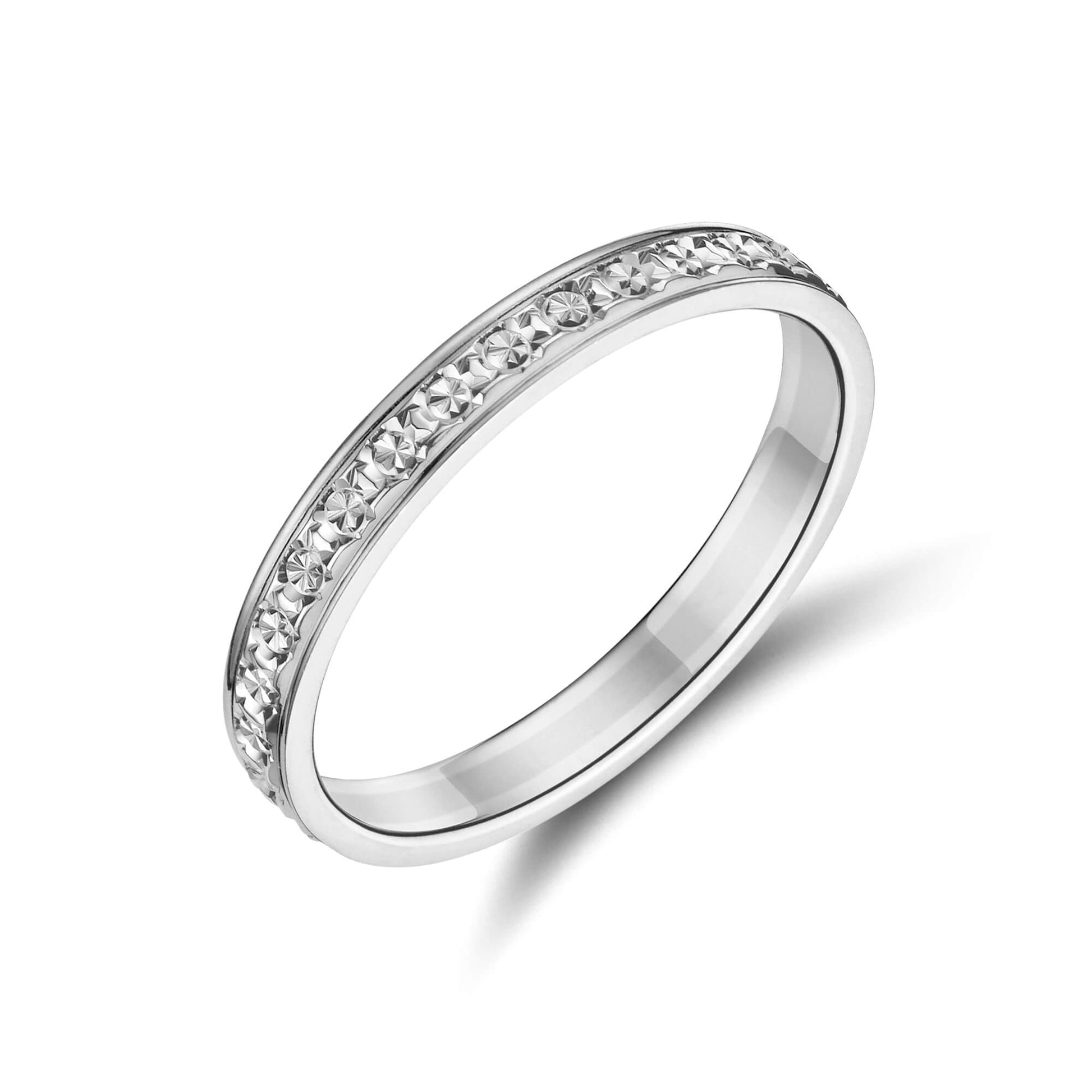 Alliance ciselée or blanc Evlyn 1