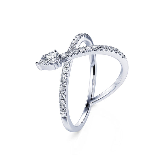 Fila - Solitaire suspendu or platine et diamant  #2