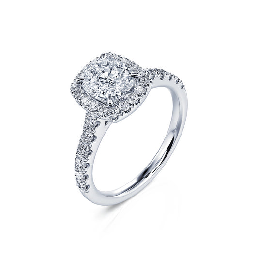 Grace Lab - Bague de fiançailles platine diamant de synthèse #2