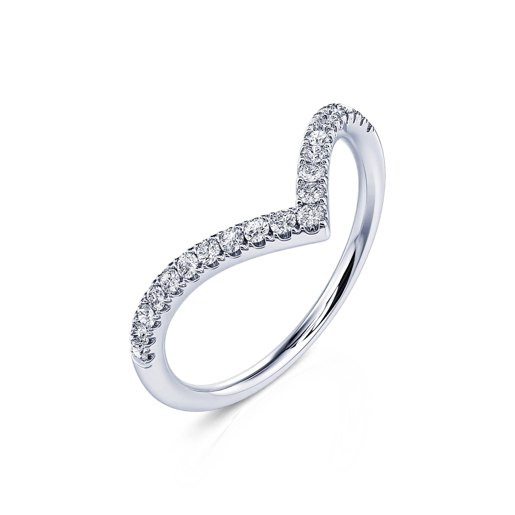 Alliance demi tour diamant platine Hilma 1