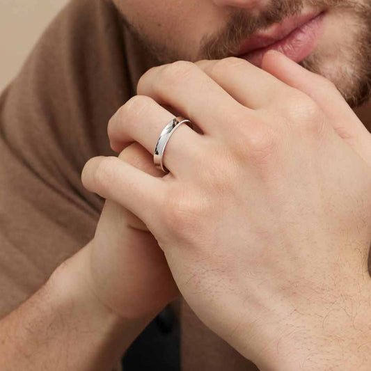 Jak - Alliance incurvée or blanc #2