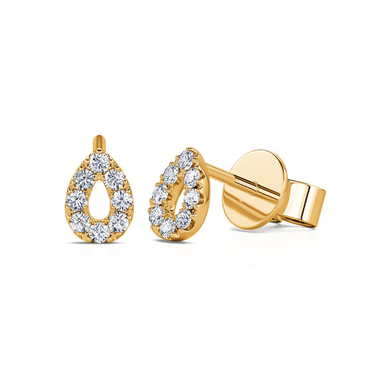 Jena - Boucle d'oreilles diamant or jaune #2
