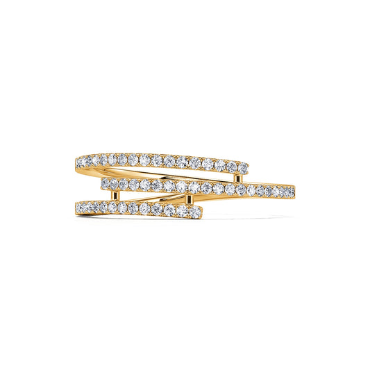 Karo - Bague or jaune diamant #2