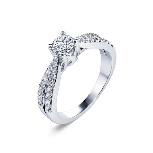 Katherine - Solitaire diamant platine #2