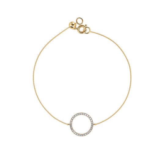 Kaya - Bracelet cercle diamant or jaune #2