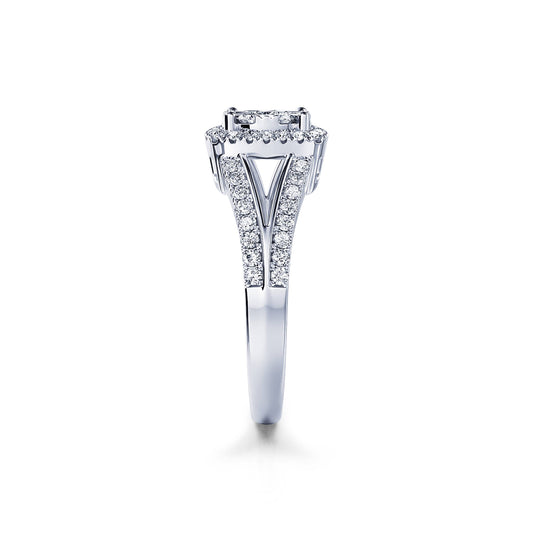 Lara - Solitaire diamant platine #2