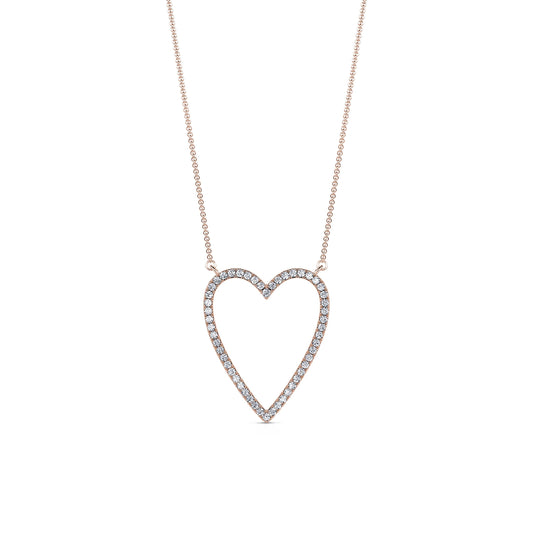 Libi - Collier coeur or rose diamant #2