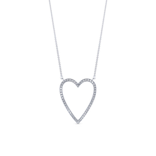 Libi - Collier coeur or blanc diamant #2
