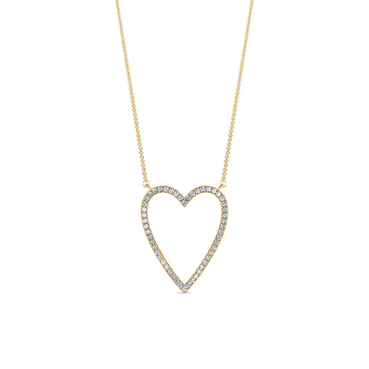 Libi - Collier coeur or jaune diamant #2