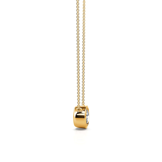 Livy - Collier or jaune diamant serti clos #2