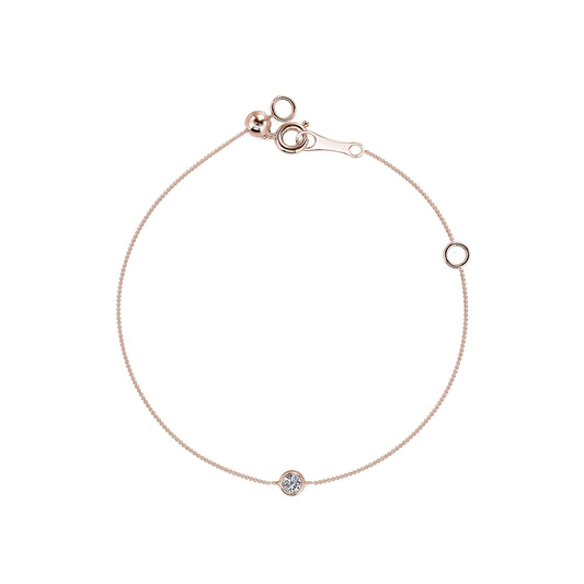 Liv - Bracelet or rose diamant serti clos #2