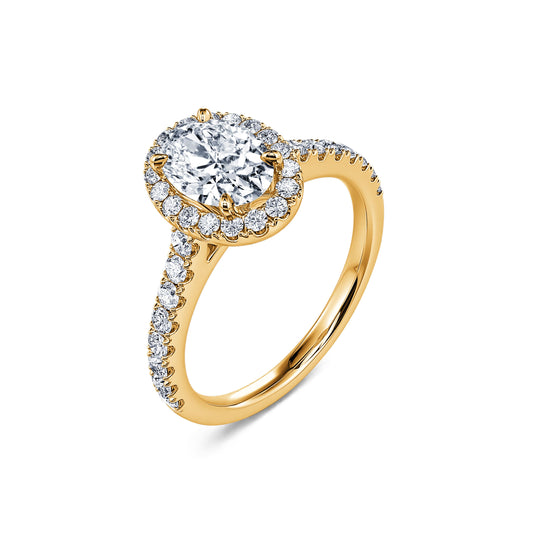 Louise Lab - Bague de fiançailles or jaune diamant de synthèse #2