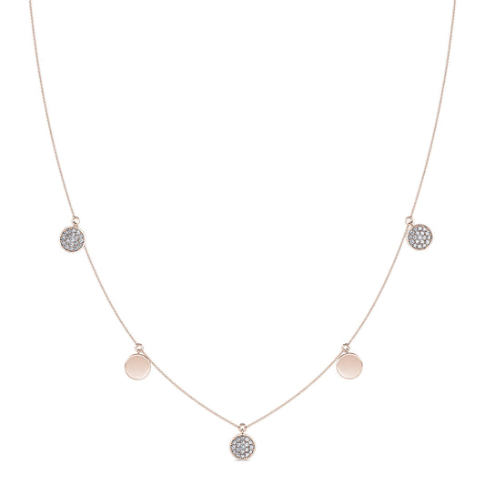 Louna - Collier or rose et diamant  #2