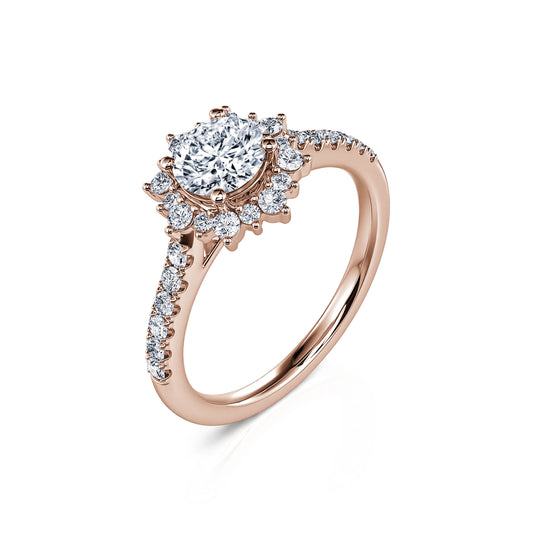 Lucile - Bague marguerite or rose #2