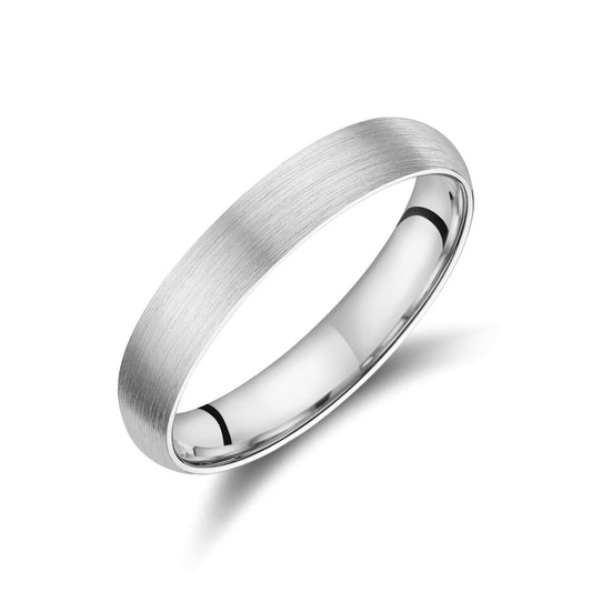 Mailis - Alliance demi jonc brossée or blanc #2