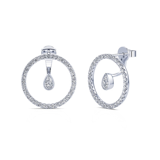 Malia - Boucles d'oreilles or blanc #2