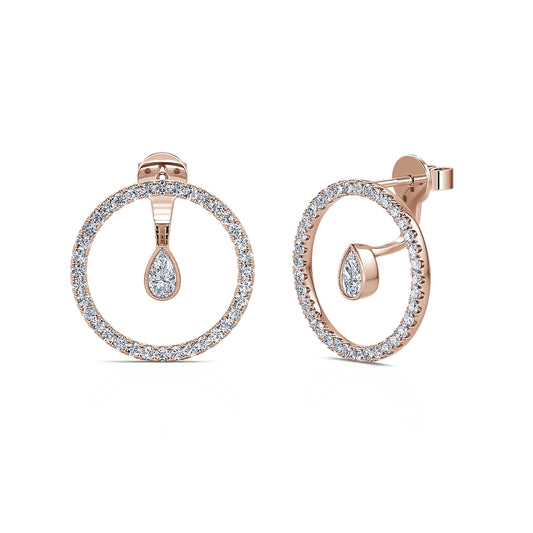 Malia - Boucles d'oreilles or rose #2