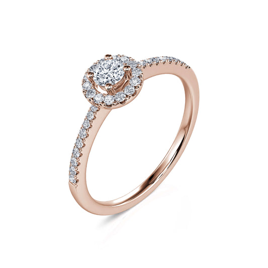 Manhattan - Bague de fiançailles ronde en or rose #2