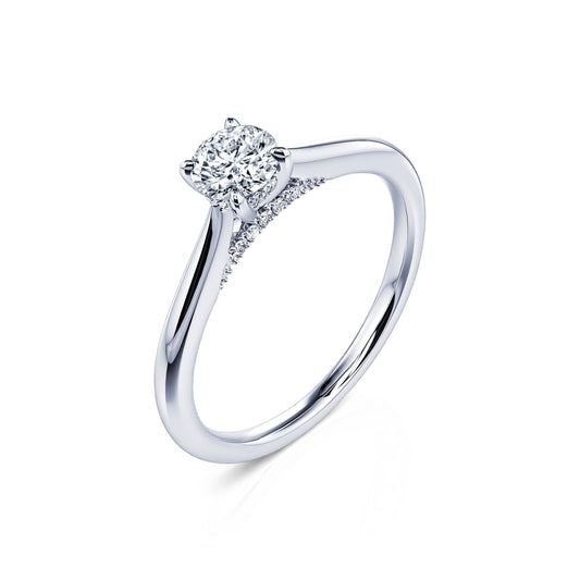 Misha - Solitaire diamant platine #2