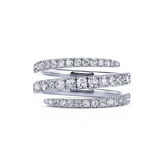 Molly - Bague serpent diamant et or blanc #2