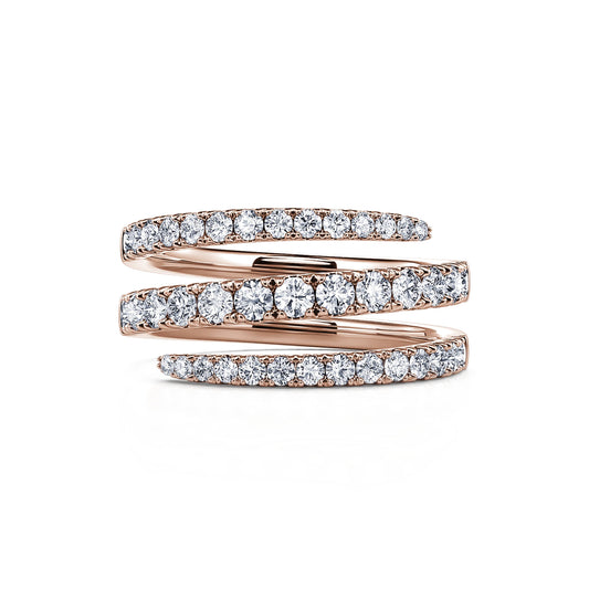 Molly - Bague serpent diamant et or rose #2