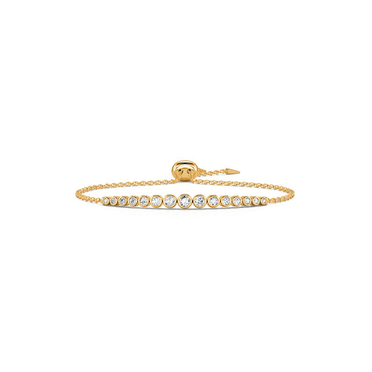 Ofy - Bracelet diamant serti clos or jaune #2