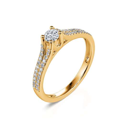 Ornelle - Solitaire diamant or jaune #2