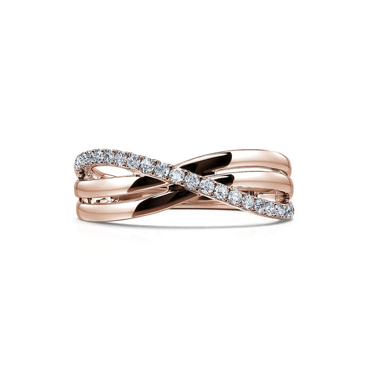 Pamela - Alliance or rose diamant #2