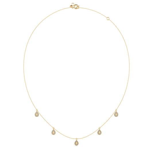 Polly - Collier or jaune et diamants #2