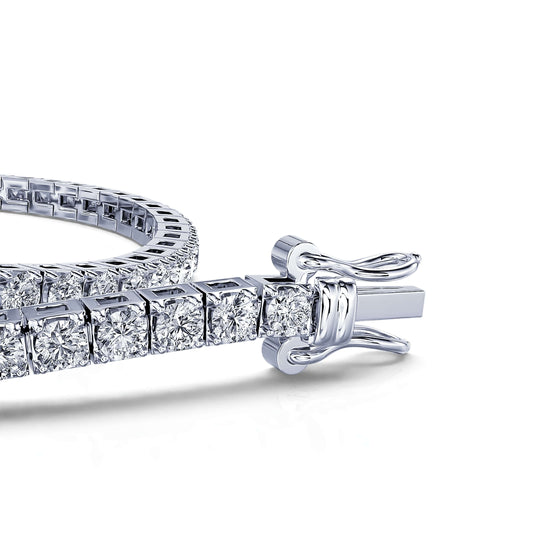 Riviera L - Bracelet tennis diamant or blanc #2