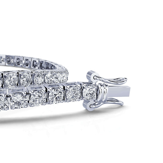 Riviera XL - Bracelet tennis diamant or blanc #2