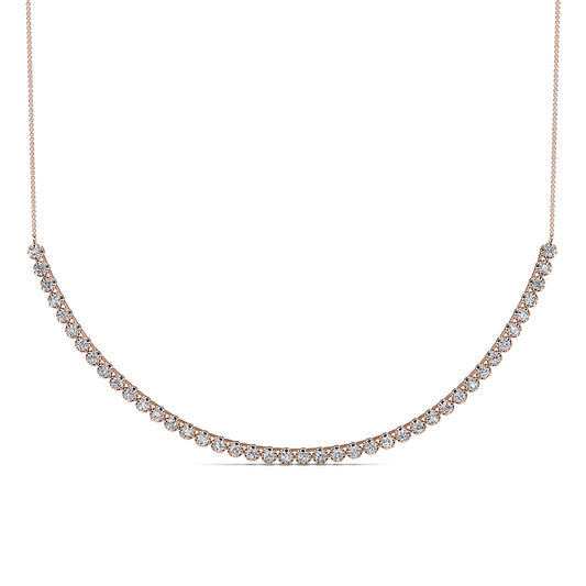 Robine - Collier tennis diamant or rose #2