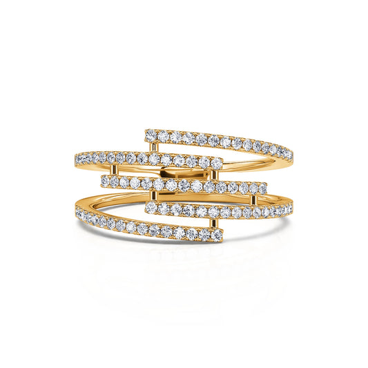 Salie - Bague or jaune diamant #2
