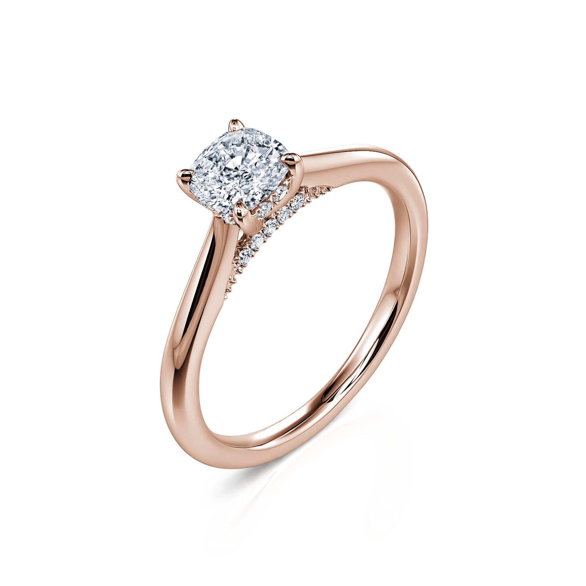 Solitaire diamant or rose Sasha 2