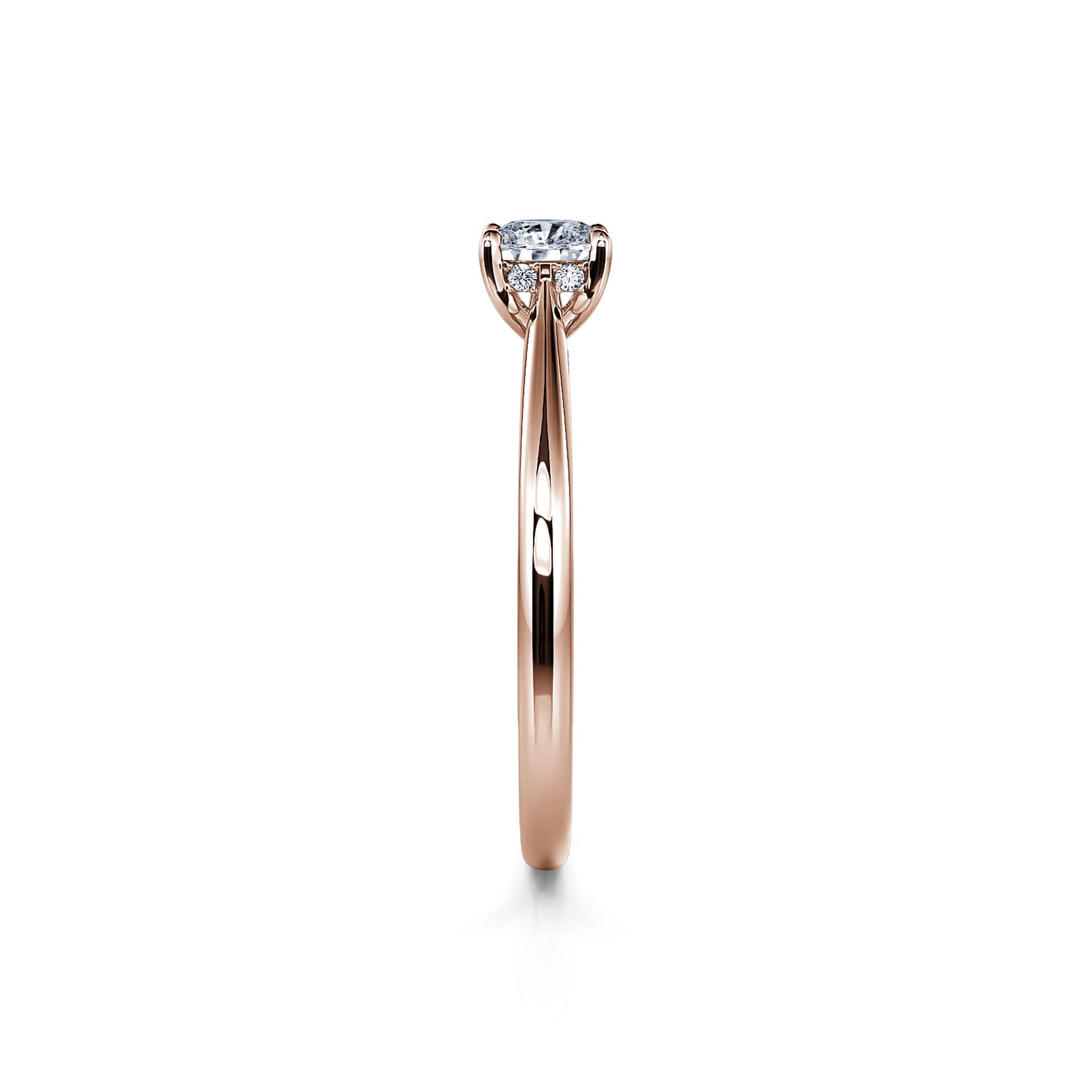Solitaire diamant or rose Sasha 4