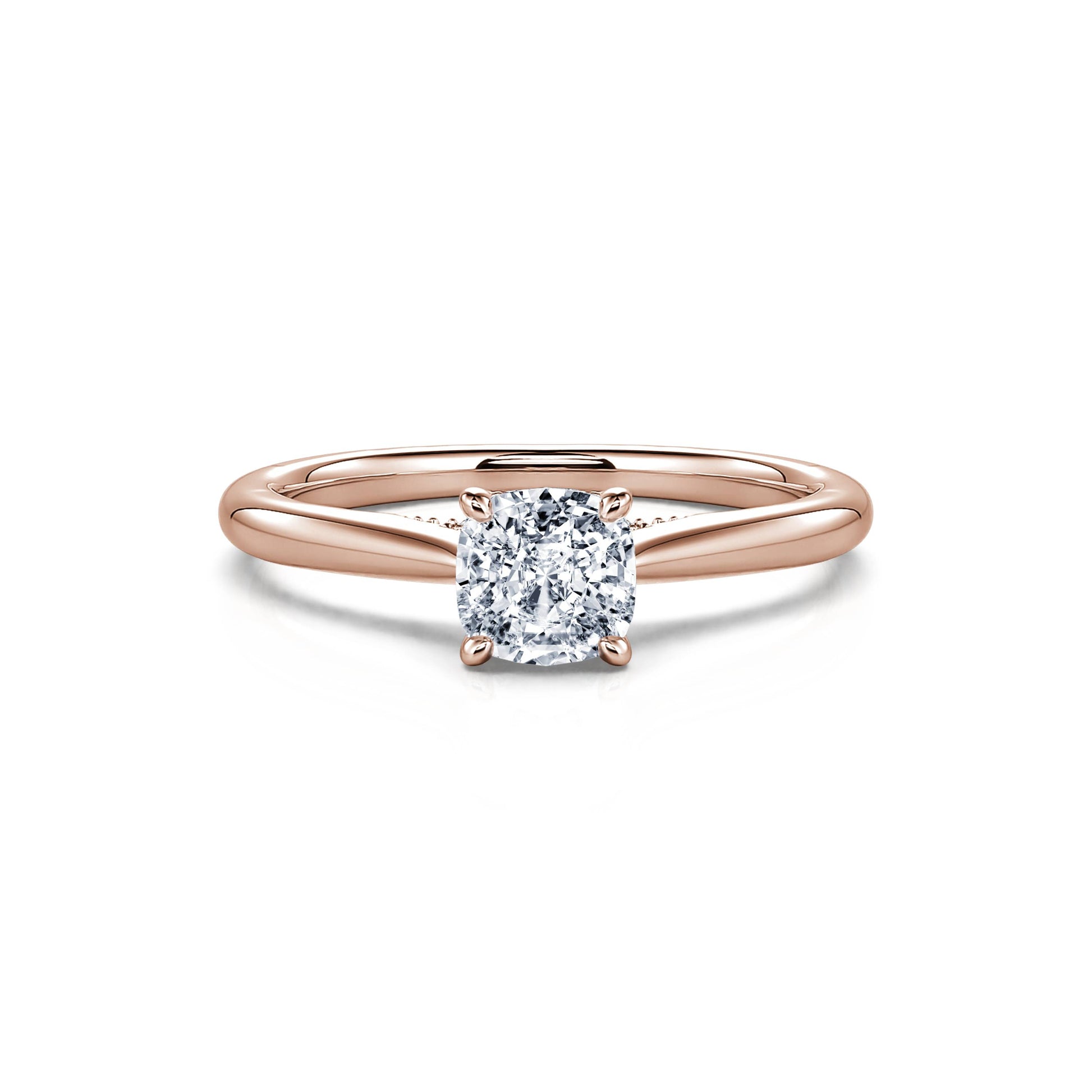 Solitaire diamant or rose Sasha 3