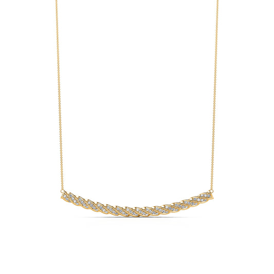 Selena - Collier diamant trosadé or jaune #2