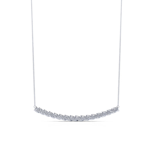 Selena - Collier diamant trosadé or blanc #2