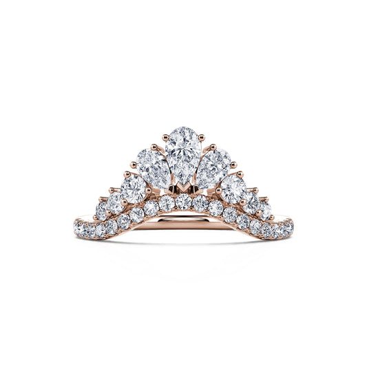 Séraphine - Alliance diamant or rose #2