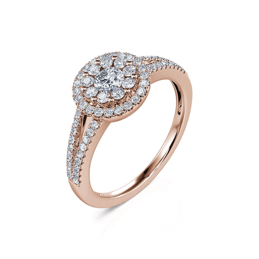 Shona - Bague de fiançailles or rose diamant #2