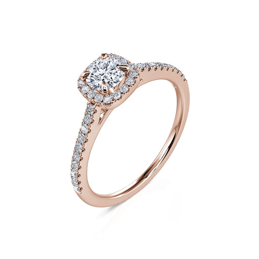 Sienne - Bague de fiançailles or rose diamant #2