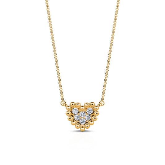 Sole - Collier diamant petit cœur en or jaune #2