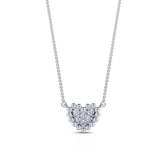 Sole - Collier diamant petit cœur en or blanc #2