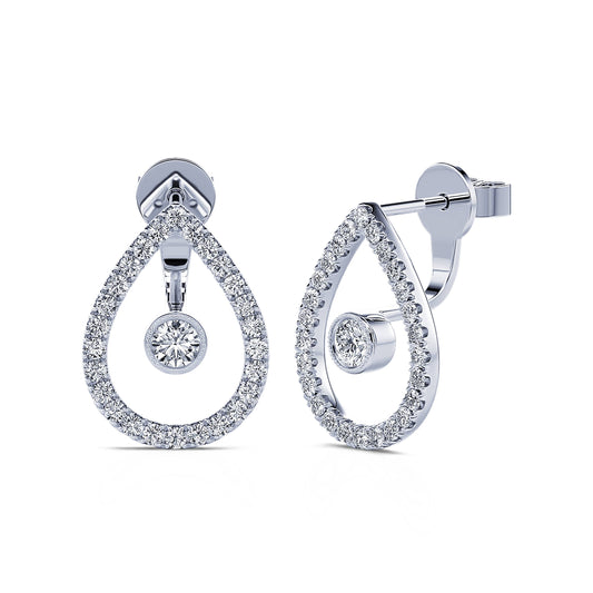 Uma - Boucles d'oreilles or blanc #2