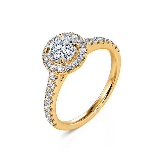 Victoria Lab - Bague de fiançailles or jaune diamant de synthèse #2