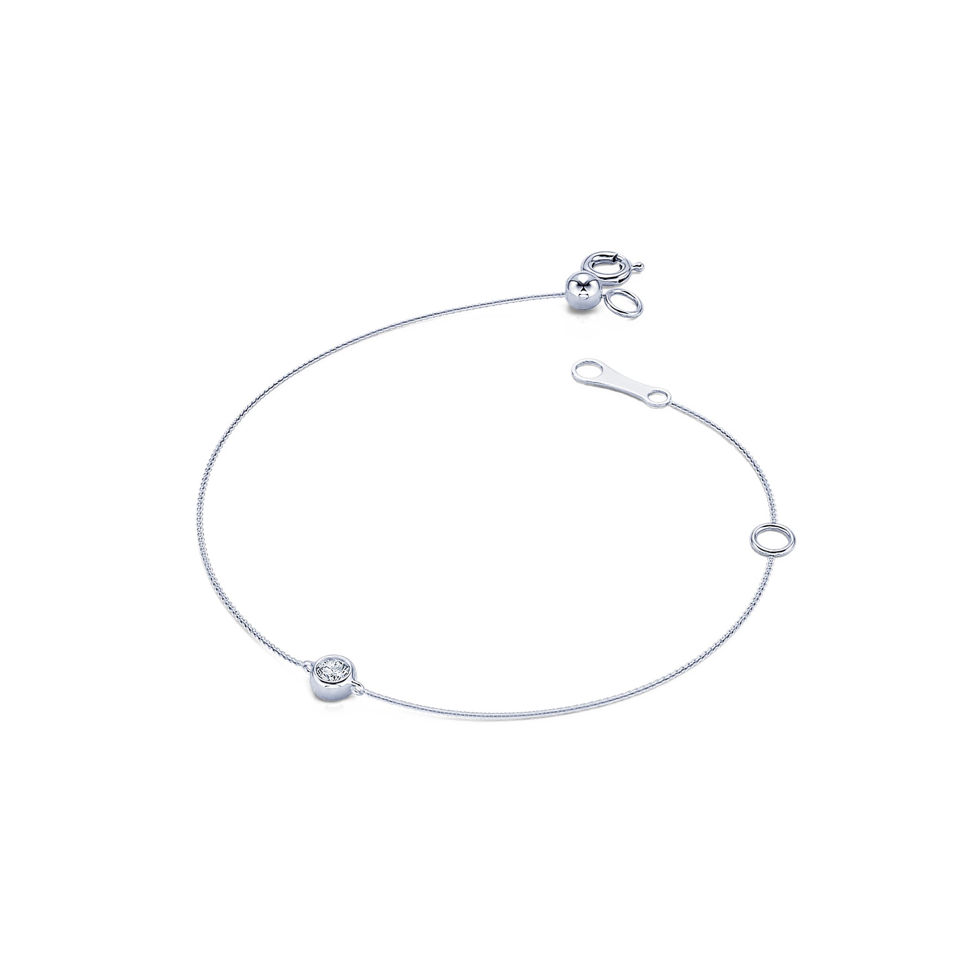 Bracelet or blanc diamant serti clos Liv 1