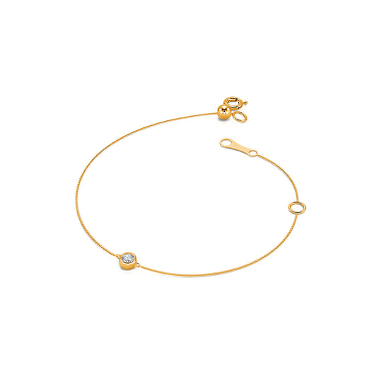 Liv&nbsp;-&nbsp;Bracelet or jaune diamant serti clos #1