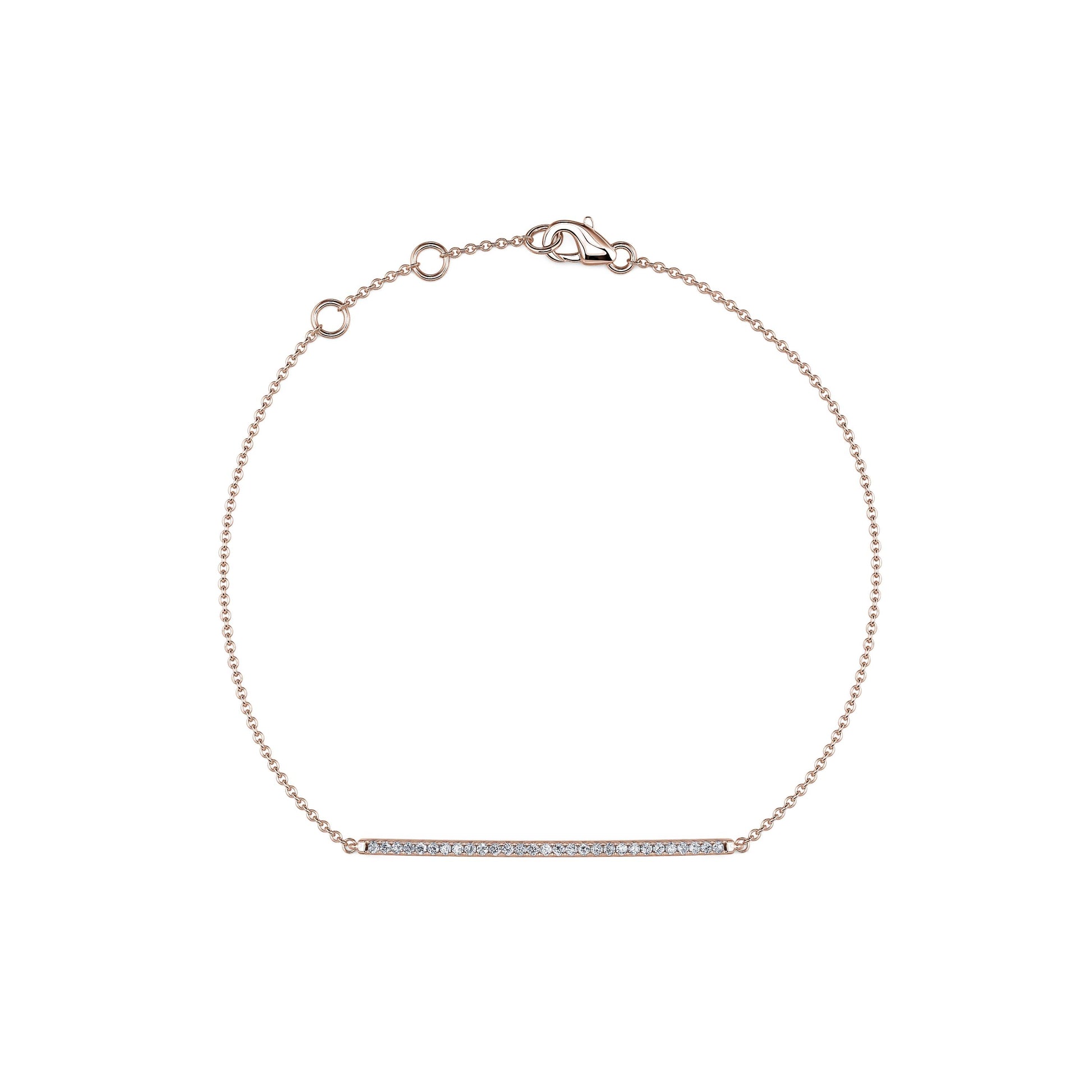 Bracelet diamant or rose Linea 2